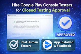 provide 12 real testers for play console closed testing