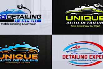 do automotive, auto detailing, car racing and car wash logo