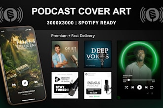 design scroll stopping podcast cover art for spotify