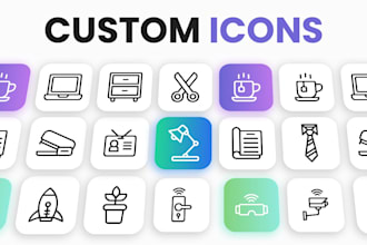 design custom minimal vector svg icons
