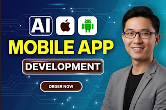 build unique ai mobile app development, android ios app, saas app