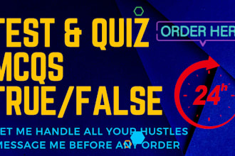 make your test or quiz for exam preparation