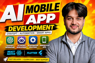 build ai powered mobile app with chatbot and automation