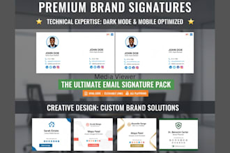 design a clickable HTML email signature with dark mode support