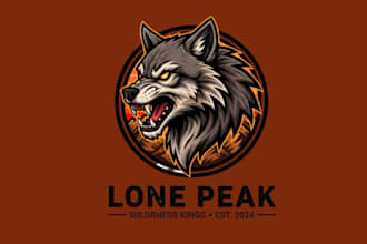 design fierce and powerful wolf logo for brand