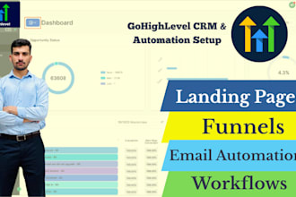 build ghl, landing pages, funnels and automations