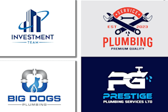 make hvac heating cooling plumbing handyman business logo