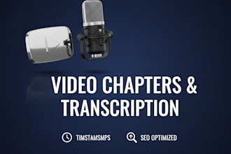 do youtube video chapters, timestamps, podcast transcription