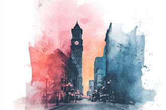hand drawn artistic watercolor art