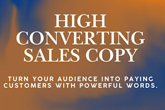 write sales copy or ad copy for your brand