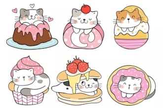 create a minimalistic cute anime, jrpg, cute kawaii logo for streamer