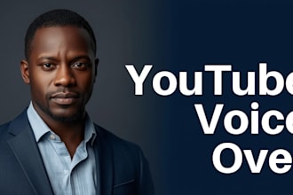 record a professional american male voice over for youtube videos