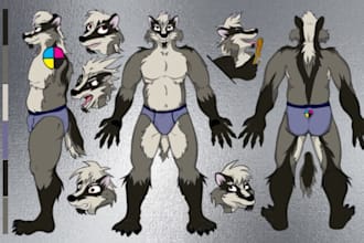 create furry reference sheet fursona reference sheet anthro furry art furry oc