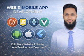 develop web apps, mobile app backends and apis using laravel