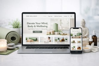design a calm and professional yoga wellness shopify website