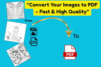 convert your images to high quality PDF  fast and reliable