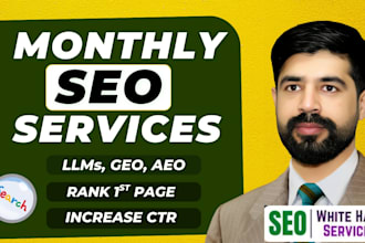 complete monthly SEO service for any website ranking