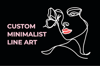 draw minimalist one line art illustration or continuous line drawing