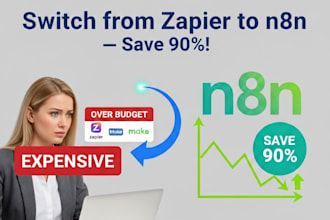 move your zapier or make workflows to n8n to reduce costs