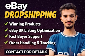 handle complete ebay dropshipping store setup and management