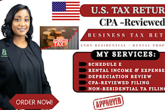 prepare US non residential or rental property tax return, non resident tax