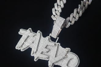 design luxury iced out moissanite diamond pendant,hip hop jewelry necklace,stl