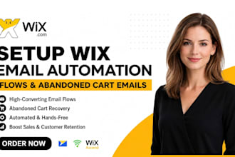 setup wix email automation flows and abandoned cart emails