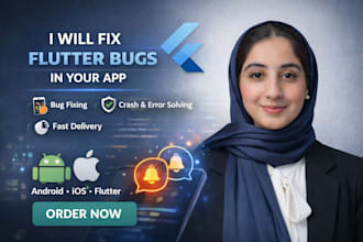 fix flutter app bugs , crashes and errors