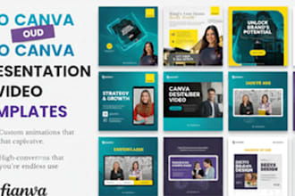 create a high impact canva presentation and animation to close deals