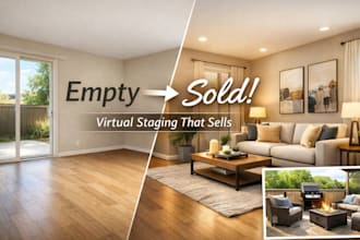 virtual staging, virtual renovation for real estate listing, virtual staging