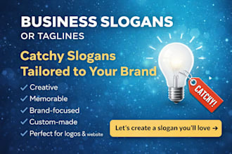 create a catchy business slogan or tagline for your brand