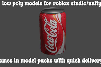make unity and roblox 3d models with fbx or obj or gltf
