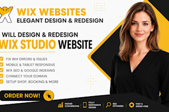 design and redesign wix studio website and fix wix errors for business