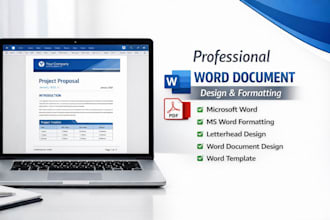 design and format microsoft word, template and letterhead