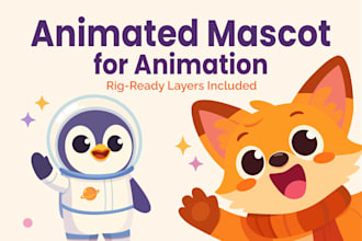 create an animation ready vector character illustration