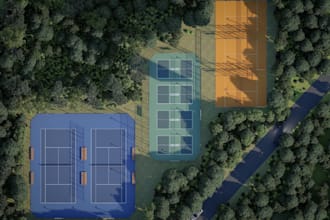 draw 2d site plan, resort park, property map, map drawing and 2d landscape plan