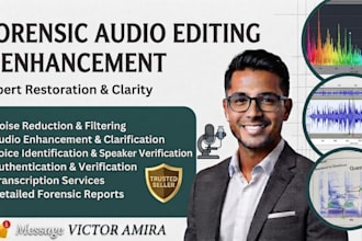 do forensic audio editing, cleanup, voice detection, noise removal, and analysis