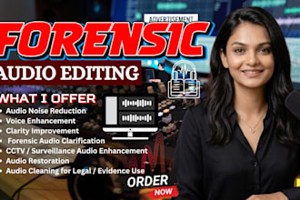 forensic audio cleaning, voice enhancement, noise reduction for legal evidence