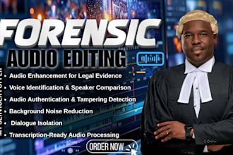 do audio cleanup, noise reduction, remove background noise, enhance any voice