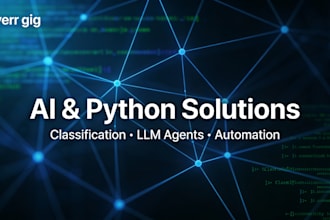develop ai and python solutions for your project