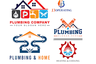 design plumbing hvac gas oil air conditioning cleaning logo
