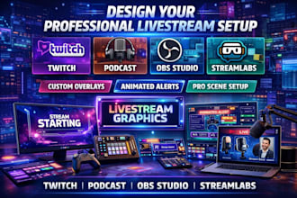 design twitch livestream live podcast obs studio livestreaming app streamlab