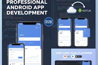 develop a professional and functional android and multiplatform app in an