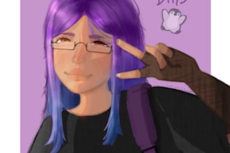 draw custom digital illustrations in my artstyle