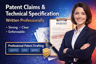 write patent claims and technical specification professionally