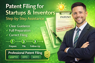 handle patent filing for startups and inventors step by step