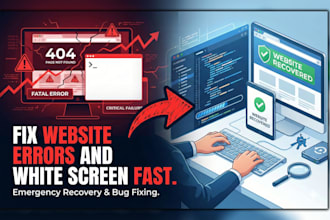fix website errors and white screen issues fast