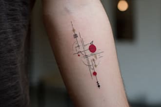 design a stunning minimalist lineart tattoo for you