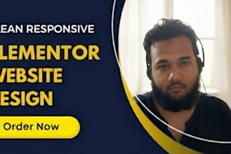 design a responsive wordpress website with elementor