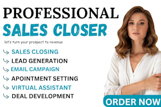 sales closer telemarketing salesperson sales agent with virtual assistant